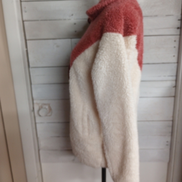 Baevely Sherpa Chevron 1/4-Zip Pullover Size Small Color Block Retro Style. - Picture 5 of 12